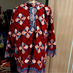 VTG African Nigeria Dashiki Kaftan Top Shirt and Pant Men